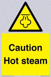 Caution Hot steam